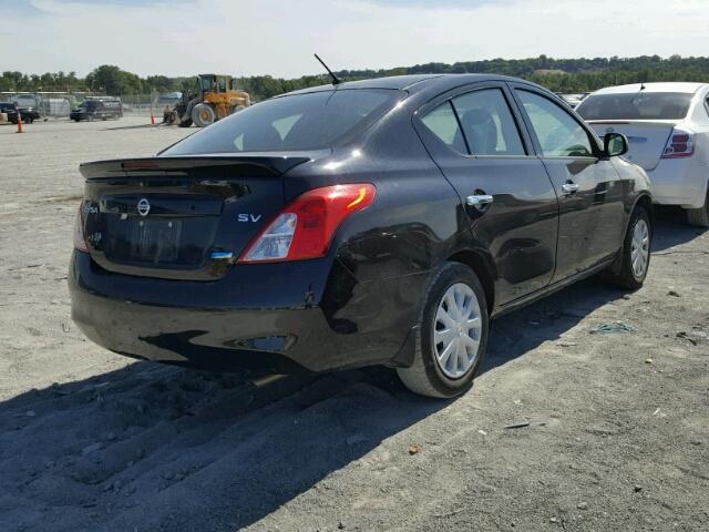 3N1CN7AP0EL875420 - 2014 NISSAN VERSA S BLACK photo 4