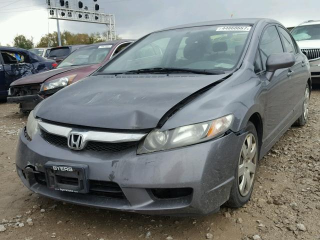 19XFA1F54AE002746 - 2010 HONDA CIVIC LX GRAY photo 2