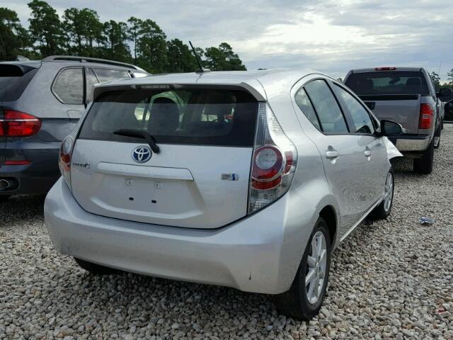 JTDKDTB34E1566735 - 2014 TOYOTA PRIUS C SILVER photo 4