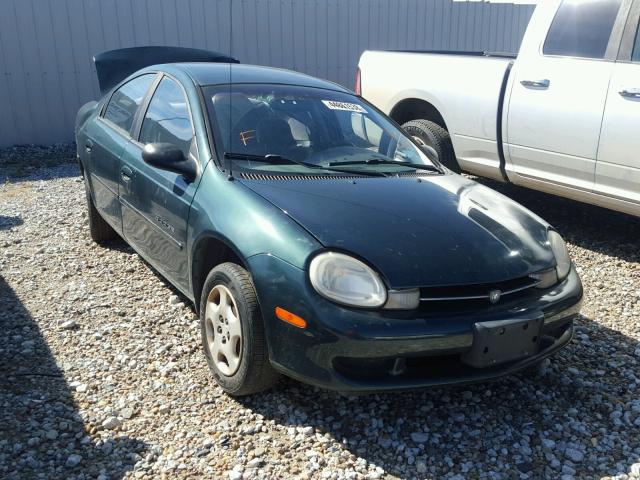 1B3ES46C1YD780914 - 2000 DODGE NEON BASE GREEN photo 1