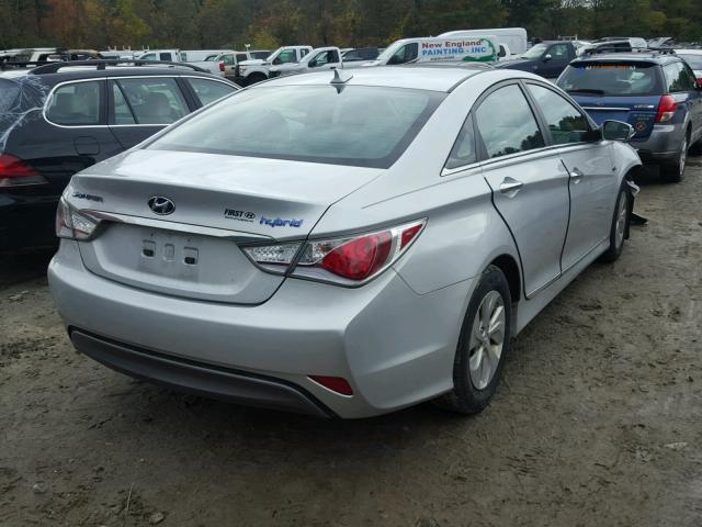 KMHEC4A48DA086157 - 2013 HYUNDAI SONATA HYB GRAY photo 4