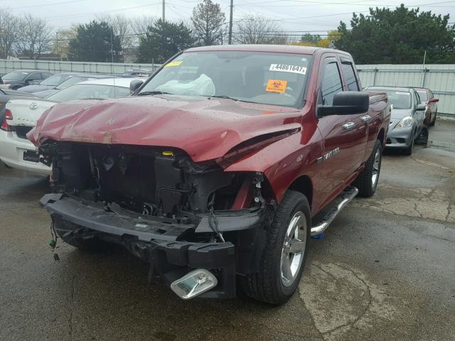 1C6RD6FT2CS133567 - 2012 DODGE RAM 1500 S RED photo 2