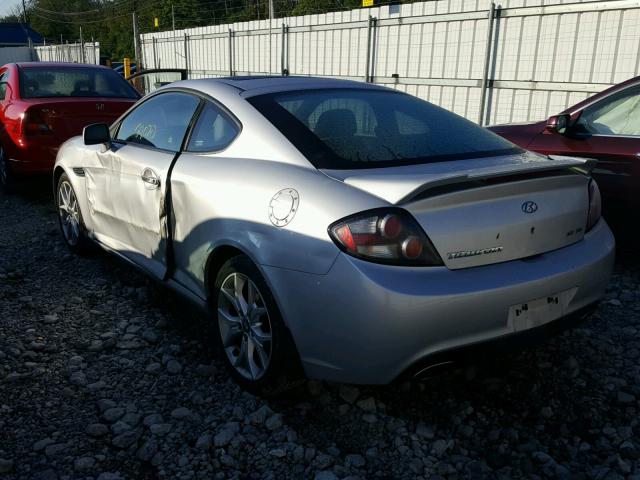 KMHHN66F58U283806 - 2008 HYUNDAI TIBURON GT SILVER photo 3