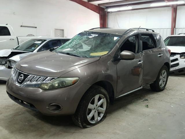 JN8AZ18W39W142477 - 2009 NISSAN MURANO S BROWN photo 2