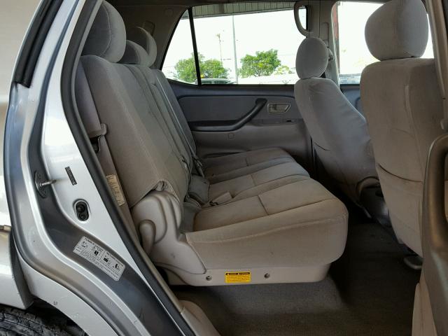 5TDZT34A76S278614 - 2006 TOYOTA SEQUOIA SR GRAY photo 6