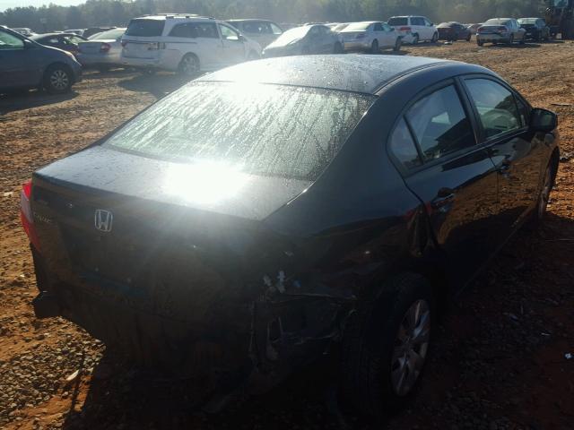 2HGFB2F55CH605247 - 2012 HONDA CIVIC LX BLACK photo 4