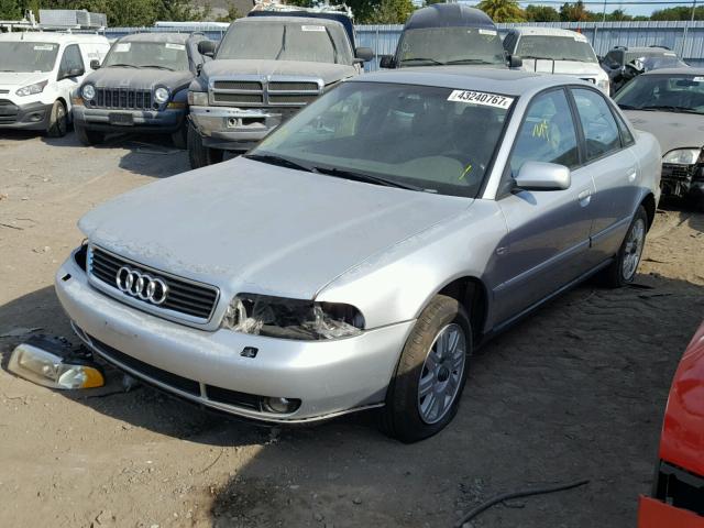 WAUDC68DX1A071878 - 2001 AUDI A4 1.8T QU SILVER photo 2