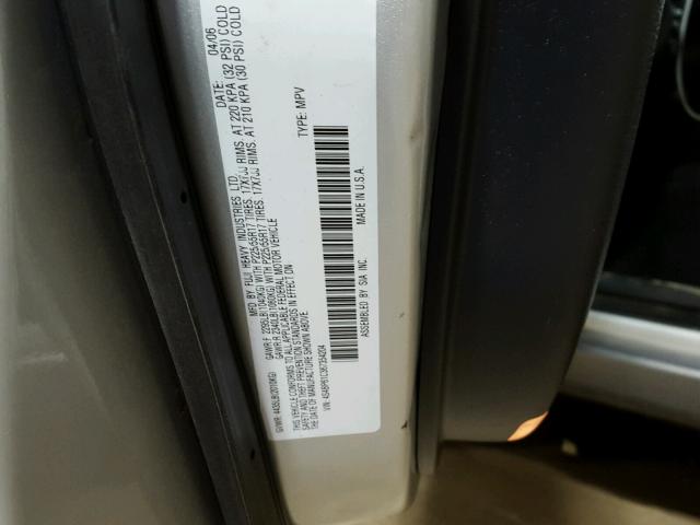 4S4BP61C367354204 - 2006 SUBARU LEGACY OUT SILVER photo 10