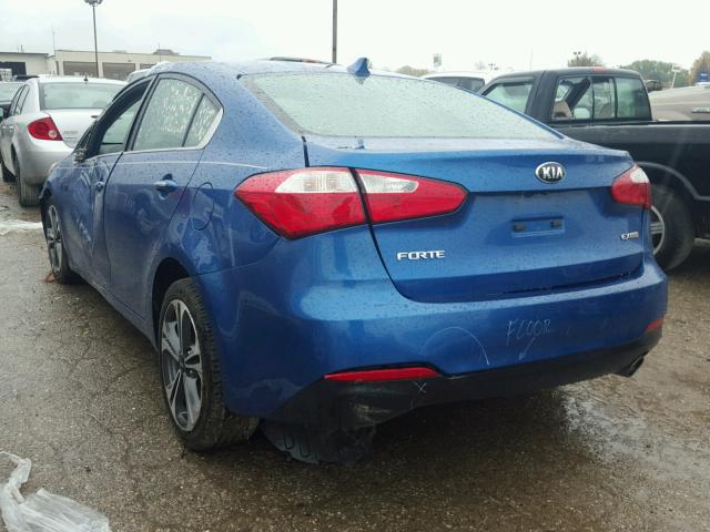 KNAFX4A8XF5321523 - 2015 KIA FORTE BLUE photo 3