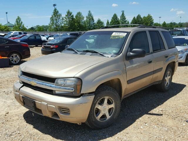 1GNDT13SX52346250 - 2005 CHEVROLET TRAILBLAZE GOLD photo 2