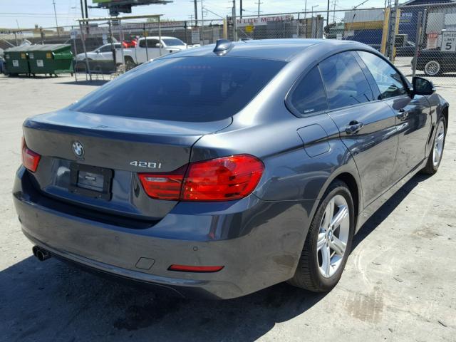 WBA4A9C5XFGL85624 - 2015 BMW 428 I GRAY photo 4