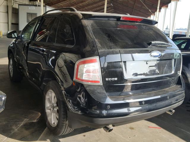 2FMDK49C87BB70451 - 2007 FORD EDGE SEL P BLACK photo 3