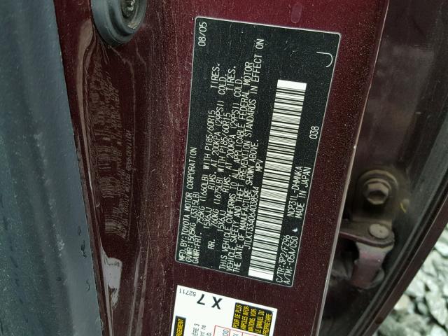 JTLKT334064038544 - 2006 TOYOTA SCION XB 紫色 照片 10