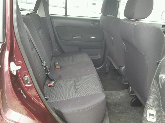 JTLKT324550218304 - 2005 TOYOTA SCION BURGUNDY photo 6