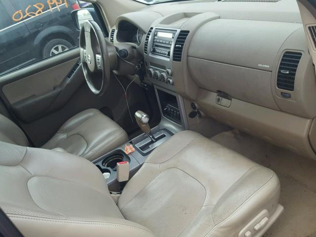 5N1AR18W17C649223 - 2007 NISSAN PATHFINDER BLUE photo 5