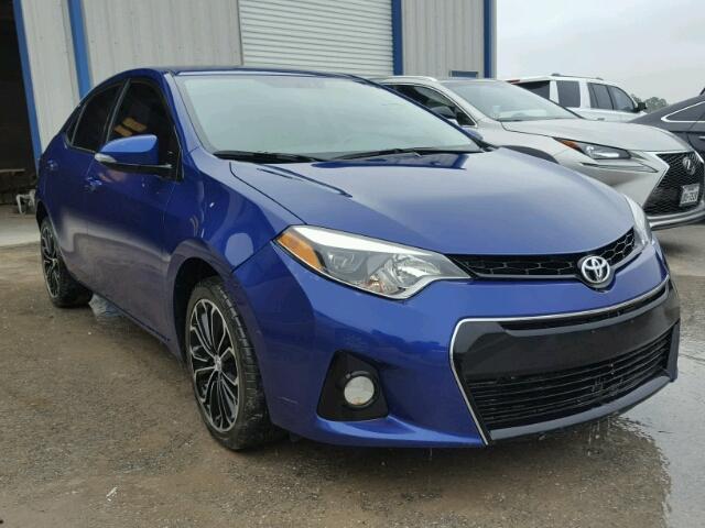 2T1BURHE2EC027182 - 2014 TOYOTA COROLLA L BLUE photo 1