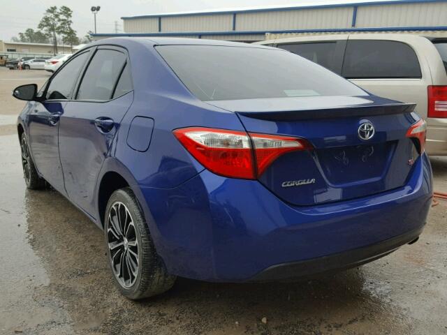 2T1BURHE2EC027182 - 2014 TOYOTA COROLLA L BLUE photo 3