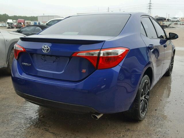 2T1BURHE2EC027182 - 2014 TOYOTA COROLLA L BLUE photo 4