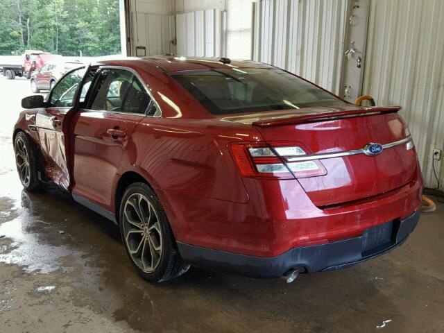 1FAHP2KT1DG113203 - 2013 FORD TAURUS SHO MAROON photo 3