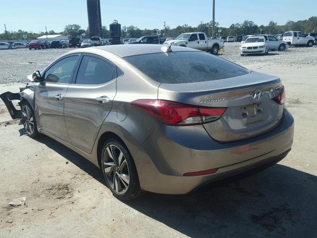 5NPDH4AE5EH530308 - 2014 HYUNDAI ELANTRA SE TAN photo 3