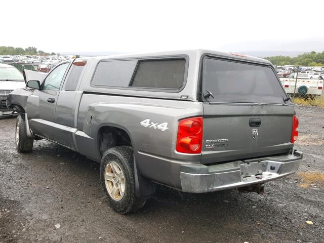 1D7HW42K26S517178 - 2006 DODGE DAKOTA SLT GRAY photo 3