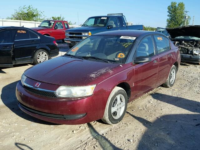 1G8AG52FX3Z188342 - 2003 SATURN ION LEVEL BURGUNDY photo 2