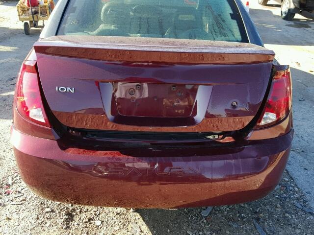 1G8AG52FX3Z188342 - 2003 SATURN ION LEVEL BURGUNDY photo 9