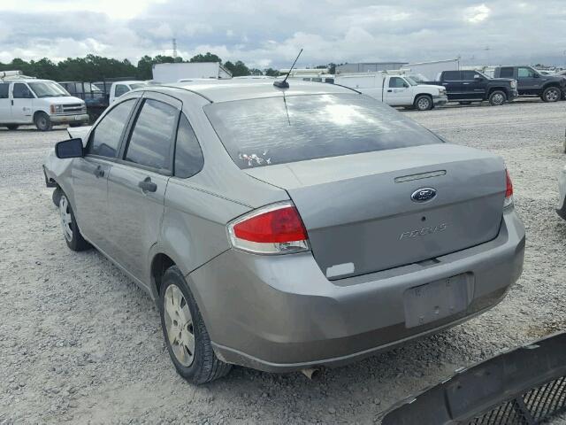 1FAHP34N38W232791 - 2008 FORD FOCUS S/SE SILVER photo 3