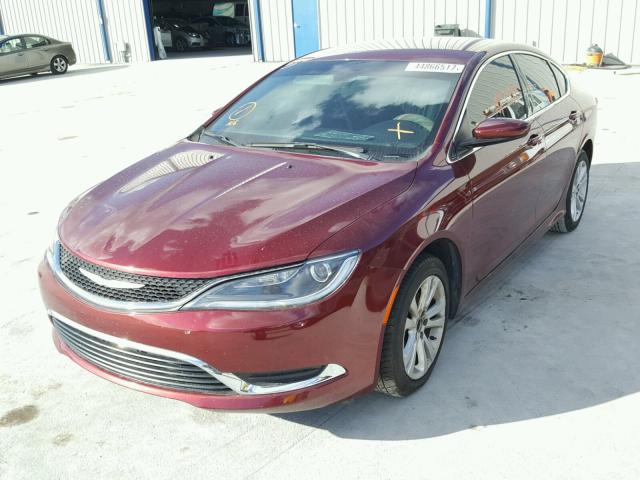 1C3CCCAB6FN538594 - 2015 CHRYSLER 200 LIMITE BURGUNDY photo 2