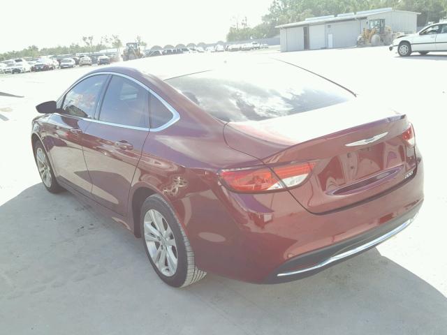 1C3CCCAB6FN538594 - 2015 CHRYSLER 200 LIMITE BURGUNDY photo 3