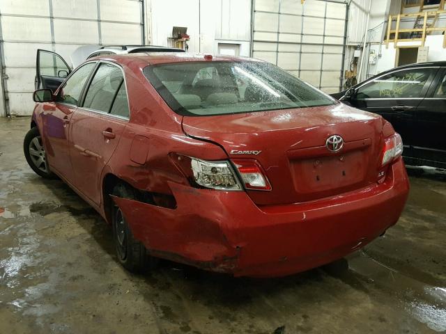 4T4BF3EK7AR017814 - 2010 TOYOTA CAMRY BASE წითელი ფოტო 3