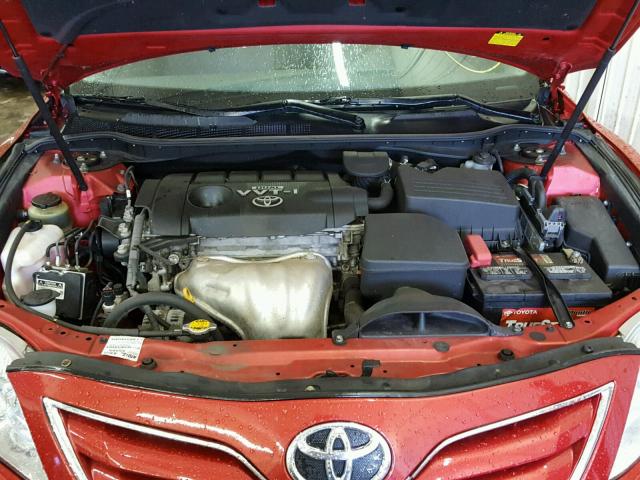 4T4BF3EK7AR017814 - 2010 TOYOTA CAMRY BASE წითელი ფოტო 7