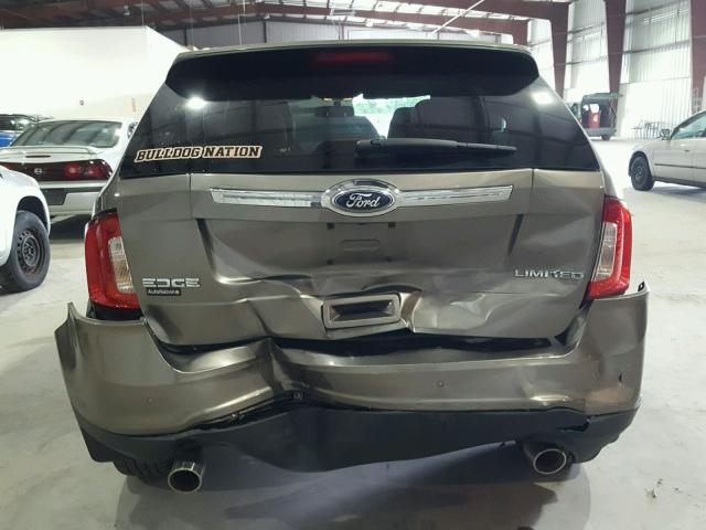 2FMDK3KC1EBB44856 - 2014 FORD EDGE LIMIT GRAY photo 9