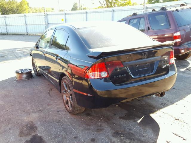 2HGFA55579H707583 - 2009 HONDA CIVIC SI BLACK photo 3