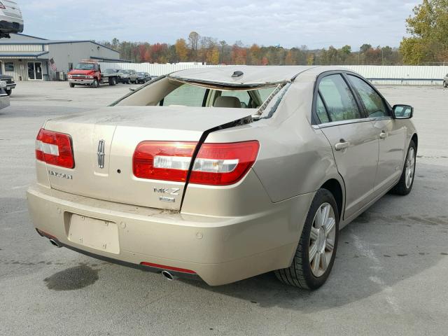 3LNHM28T38R625310 - 2008 LINCOLN MKZ TAN photo 4