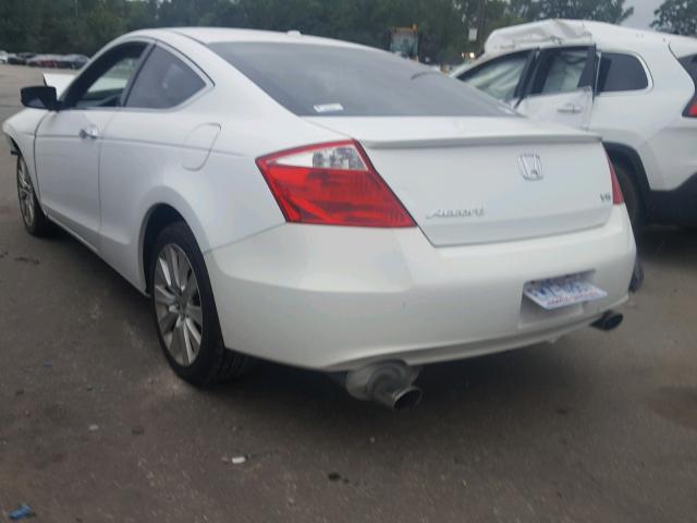 1HGCS2B85AA007609 - 2010 HONDA ACCORD EXL WHITE photo 3