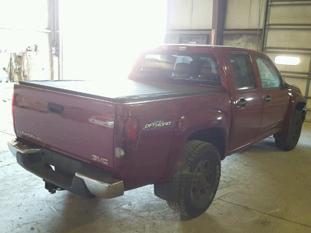 1GTDT136458264930 - 2005 GMC CANYON RED photo 4