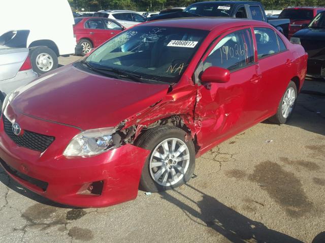 JTDBL40E199043550 - 2009 TOYOTA COROLLA RED photo 9