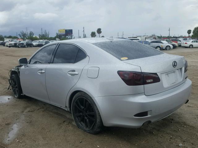 JTHBK262675031062 - 2007 LEXUS IS 250 SILVER photo 3