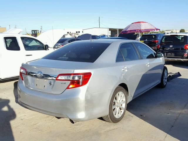 4T4BF1FK0CR187292 - 2012 TOYOTA CAMRY BASE SILVER photo 4