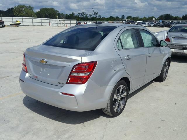 1G1JF5SBXJ4108336 - 2018 CHEVROLET SONIC PREM SILVER photo 4