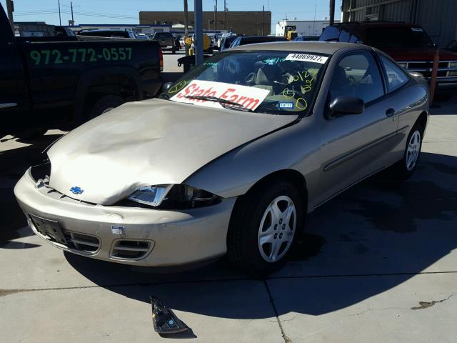 1G1JS124327145072 - 2002 CHEVROLET CAVALIER TAN photo 2