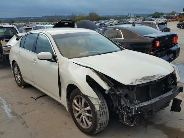 JNKBV61E08M224668 - 2008 INFINITI G35 WHITE photo 1