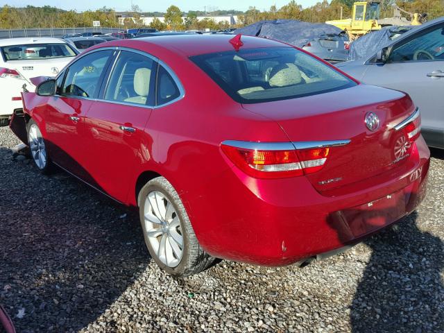 1G4PP5SK4D4148815 - 2013 BUICK VERANO RED photo 3