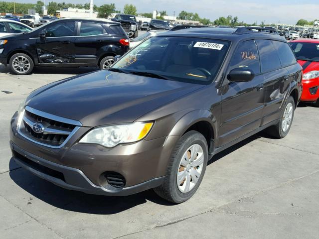 4S4BP60C896342190 - 2009 SUBARU OUTBACK BROWN photo 2