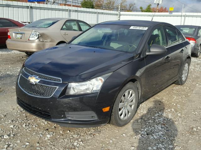 1G1PC5SH6B7253753 - 2011 CHEVROLET CRUZE LS BLACK photo 2