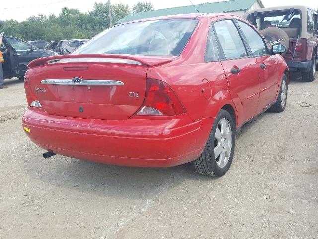 1FAHP38362W145144 - 2002 FORD FOCUS ZTS RED photo 4
