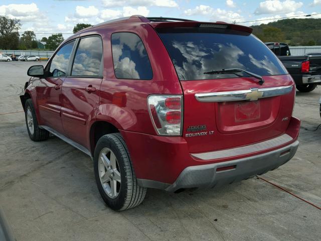 2CNDL73F056091802 - 2005 CHEVROLET EQUINOX LT MAROON photo 3