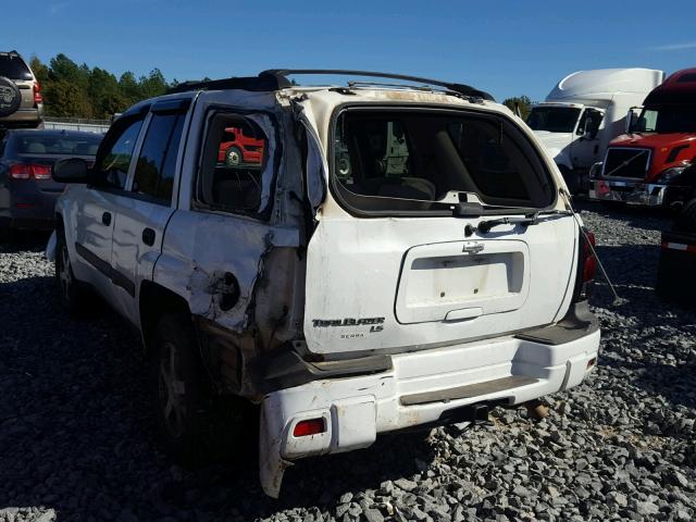 1GNDT13S452316807 - 2005 CHEVROLET TRAILBLAZE WHITE photo 3