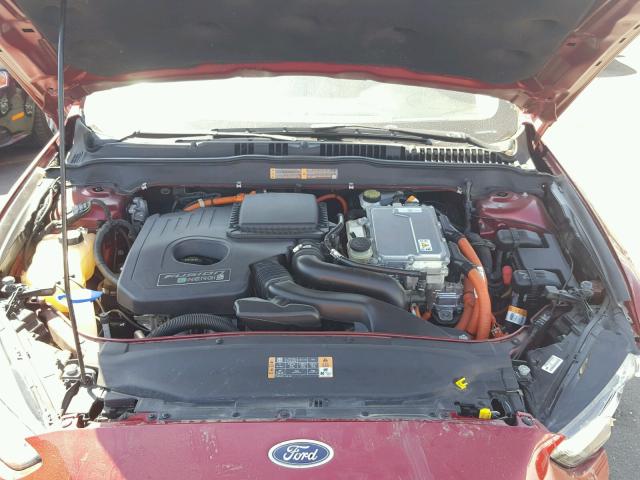 3FA6P0SU4ER177394 - 2014 FORD FUSION TIT RED photo 7